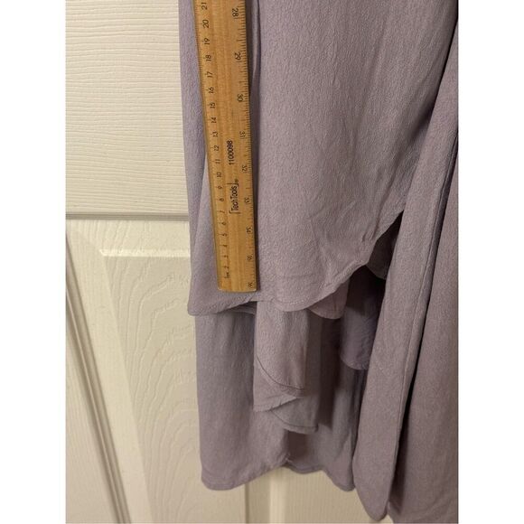 Astr The Label Embroidered  Flutter Sleeve Crochet Short Sleeve Wrap Midi Dress - Picture 9 of 11